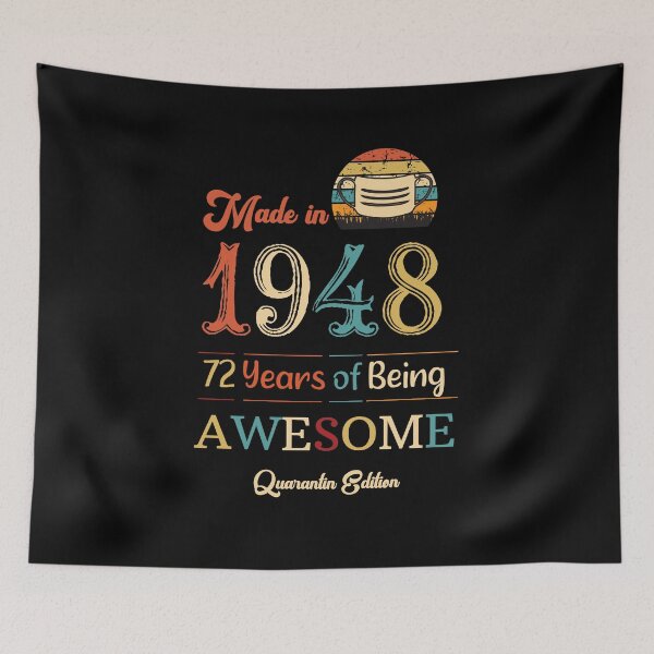 Item preview, thanksgiving Made In 1948 72th Birthday Quarantine Gift 72 Years Old T-Shirt designed and sold by youssefattigui.