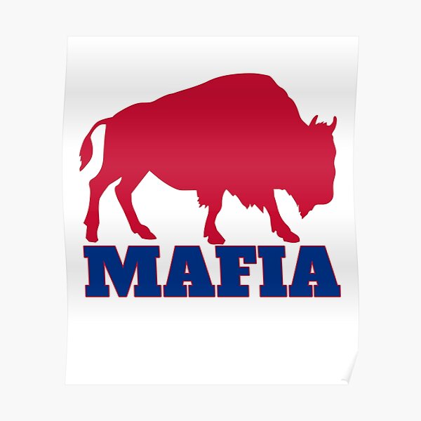 FFFM Buffalo Bills Mafia Retro Distressed 1960 Tee Wall and Art Print