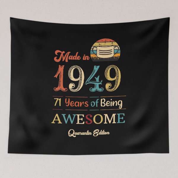 Item preview, Thanksgiving Made In 1949 71th Birthday Quarantine Gift 71 Years Old T-Shirt designed and sold by youssefattigui.