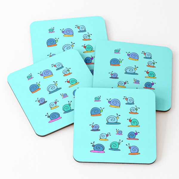 Item preview, Colorful and Cute Snail Pattern (teal) designed and sold by Davey's Designs.