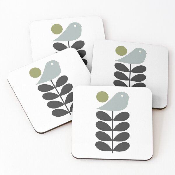 orla kiely bird stem design Coasters (Set of 4)