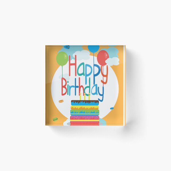 Item preview, Happy Birthday Cake and Balloons designed and sold by MyArt-29.