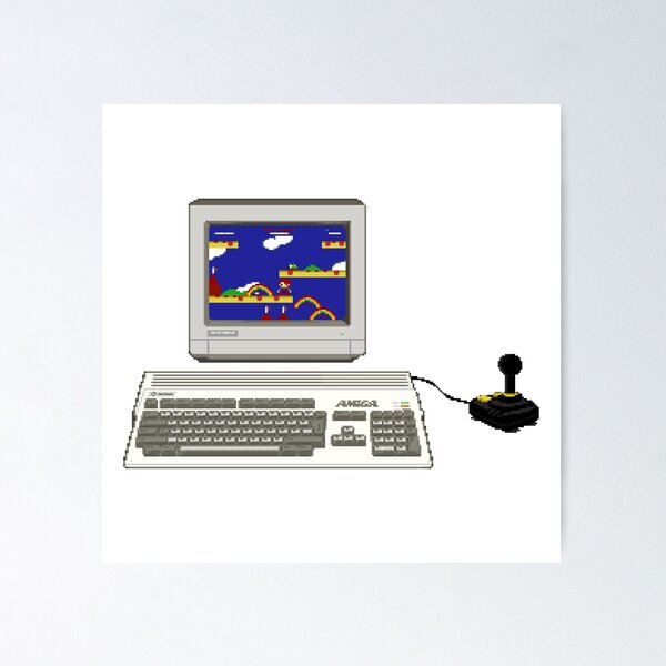 Commodore Amiga 500 Retro Gaming - Original Pixel Art Poster for Sale by  Vicky Lamburn