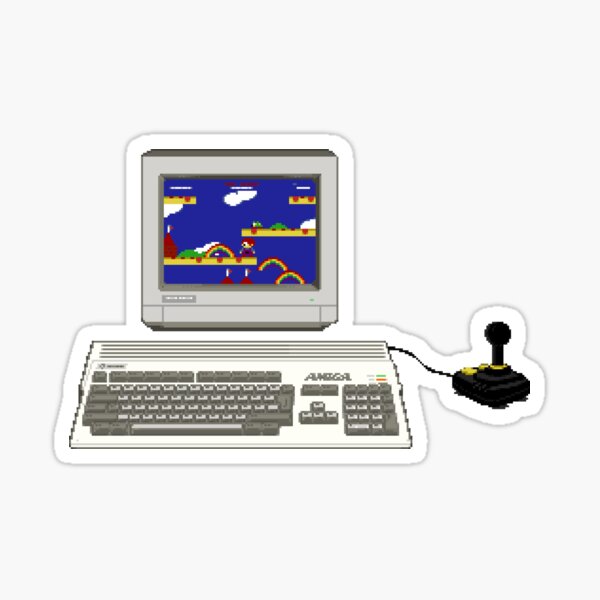 Commodore Amiga 1200 Retro Gaming - Original Pixel Art Sticker