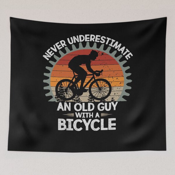 Item preview, Best Cycling Bicycle Gift Cyclist - Never Underestimate an Old Guy with a bicycle designed and sold by abcxyzsma.