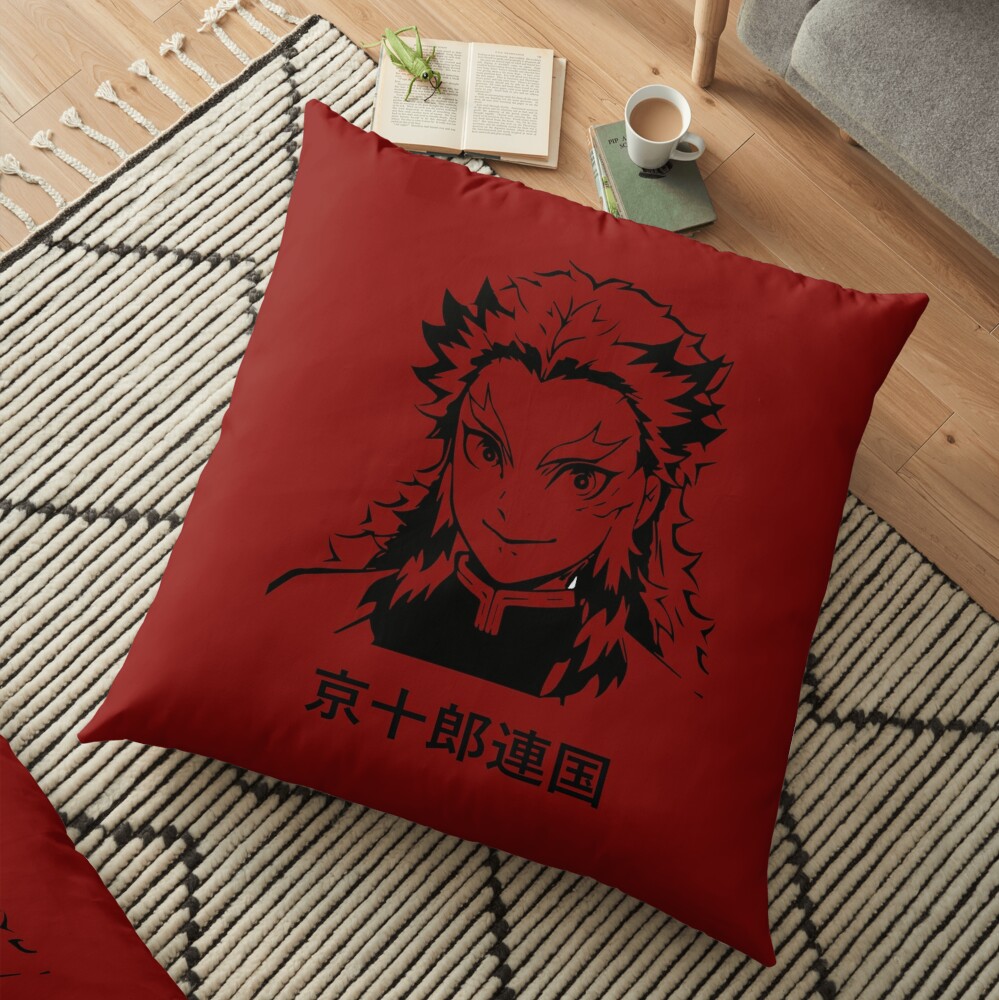 Kyojuro Rengoku Demon Slayer Floor Pillow By Reuzek Redbubble