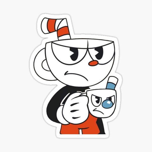 Cuphead and Mugman Angry Sticker