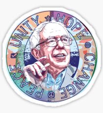 Bernie Unity Hope Peace Change 2016 Sticker