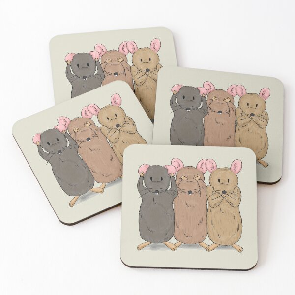 Item preview, Three Wise Mice - See No Evil - Hear No Evil - Speak No Evil - Cute Rodents designed and sold by Thordur Sturluson.