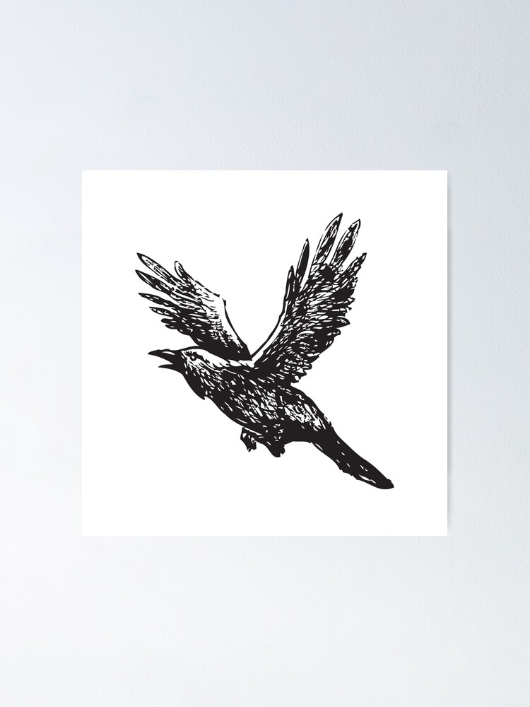 "Celtic crow" Poster by mikoala50 Redbubble