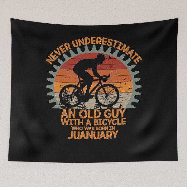 Item preview, Best Cycling Bicycle Gift for Cyclist - Never Underestimate an Old Guy with a bicycle designed and sold by abcxyzsma.