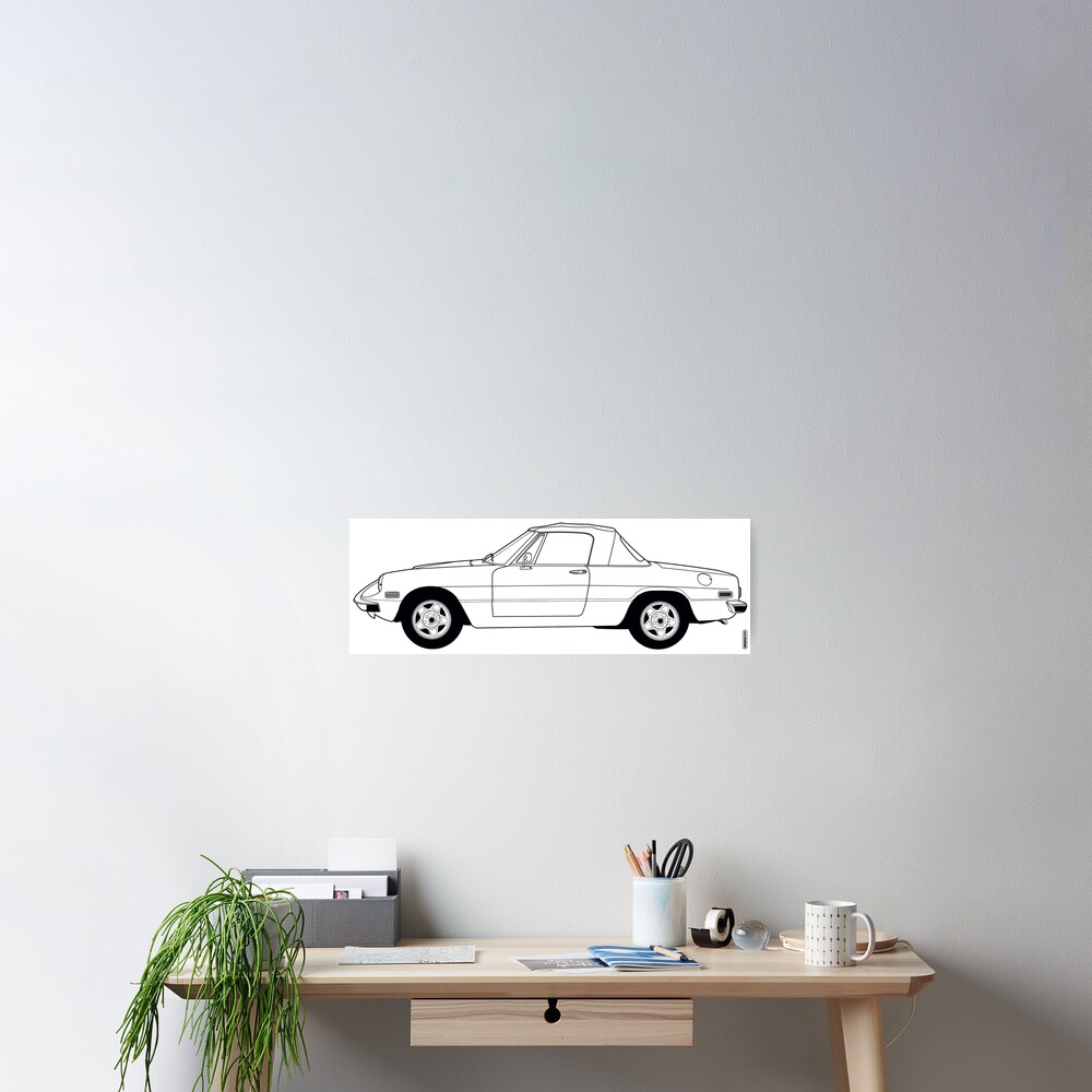 Alfa Romeo Spider Cabriolet Roadster Poster