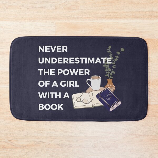Item preview, Never Underestimate The Power Of A Girl With A Book  designed and sold by cation-studio.
