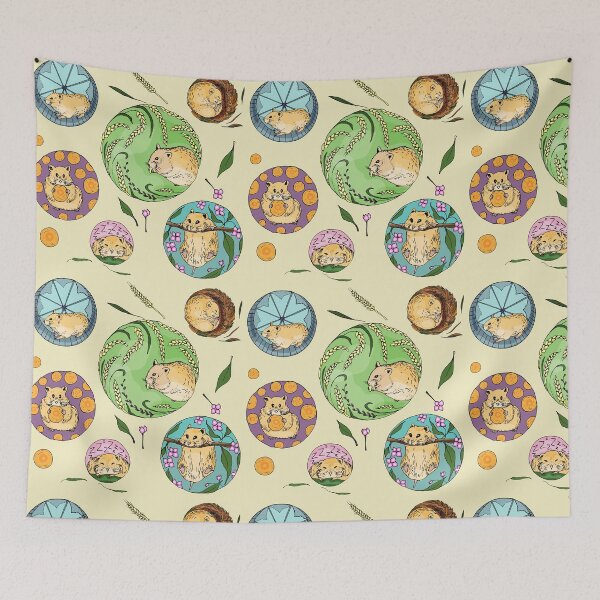 Item preview, hamster eating, playing and sleeping designed and sold by Innulia.