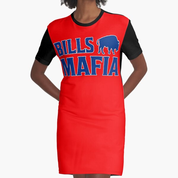 Buffalo Bills Womens V-Neck T-shirt Dress Short Sleeve Dress Loose Sundress  Gift