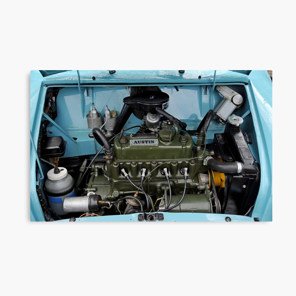 Classic Mini Engine Bay Photographic Print By Scenebyrail Redbubble