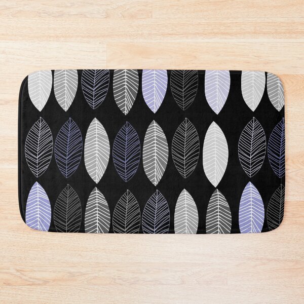 Item preview, Minimal grey, purple and black leaves pattern designed and sold by Abbara.