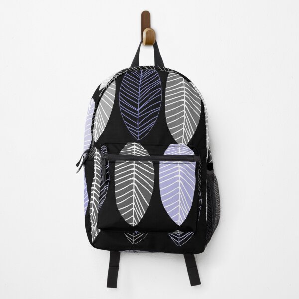 Item preview, Minimal grey, purple and black leaves pattern designed and sold by Abbara.
