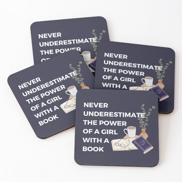 Item preview, Never Underestimate The Power Of A Girl With A Book  designed and sold by cation-studio.