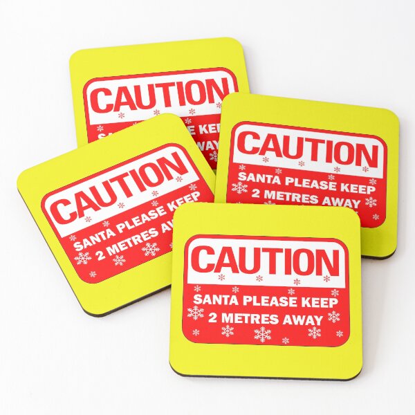Item preview, Funny Christmas designs: Caution Santa please social distance (2m)  designed and sold by Deegital18.