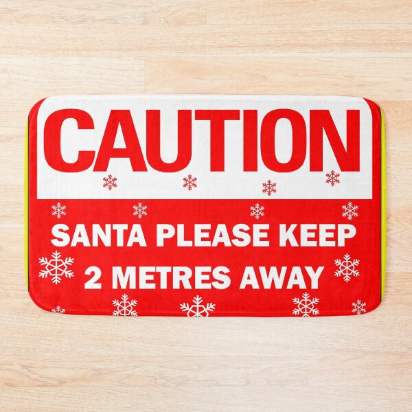 Item preview, Funny Christmas designs: Caution Santa please social distance (2m)  designed and sold by Deegital18.