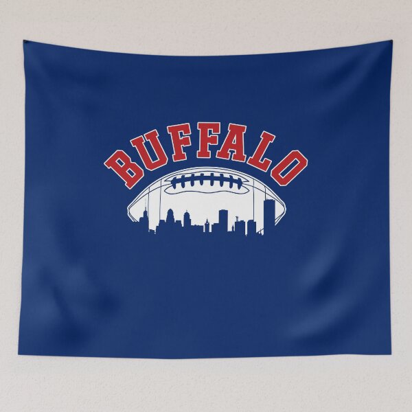 Item preview, Vintage Buffalo Football Skyline New York NY Sports Gift designed and sold by JessehessArt.