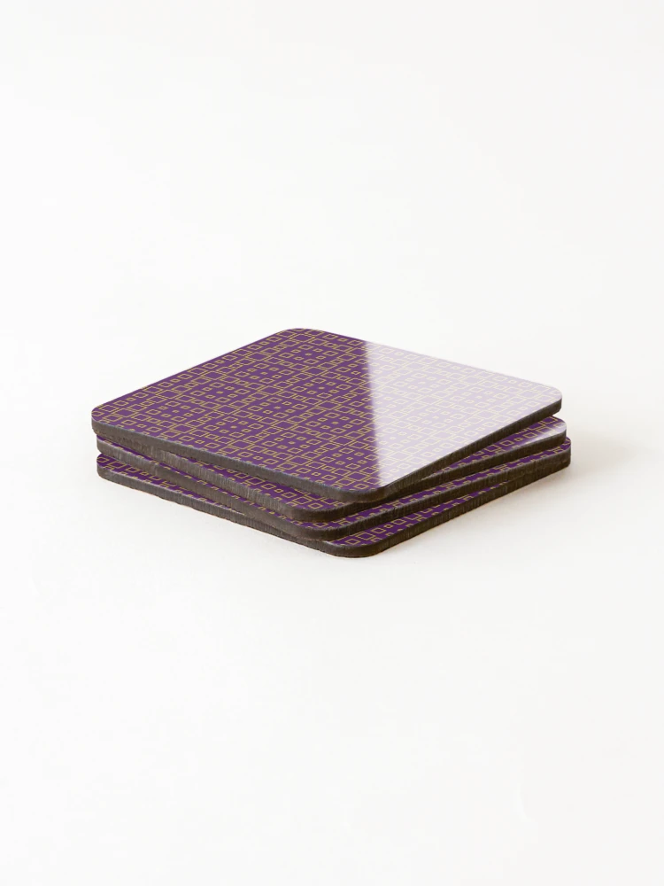 Thumbnail 4 of 5, Coasters (Set of 4), Square patterns designed and sold by Patternsonly.