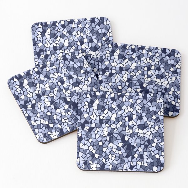 Item preview, Digital Design Mosaic Art Patterns in Blue designed and sold by ShopieHome.