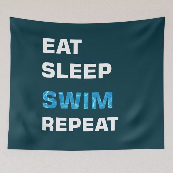 Item preview, EAT SLEEP SWIM REPEAT designed and sold by WOWSOMETHINGNEW.