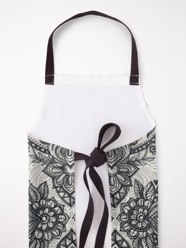 Alternate view of Charcoal Lace Pencil Doodle Apron