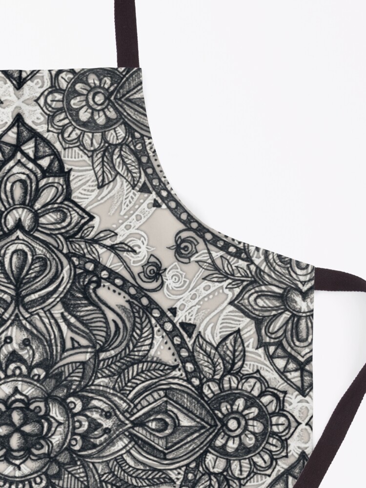 Alternate view of Charcoal Lace Pencil Doodle Apron