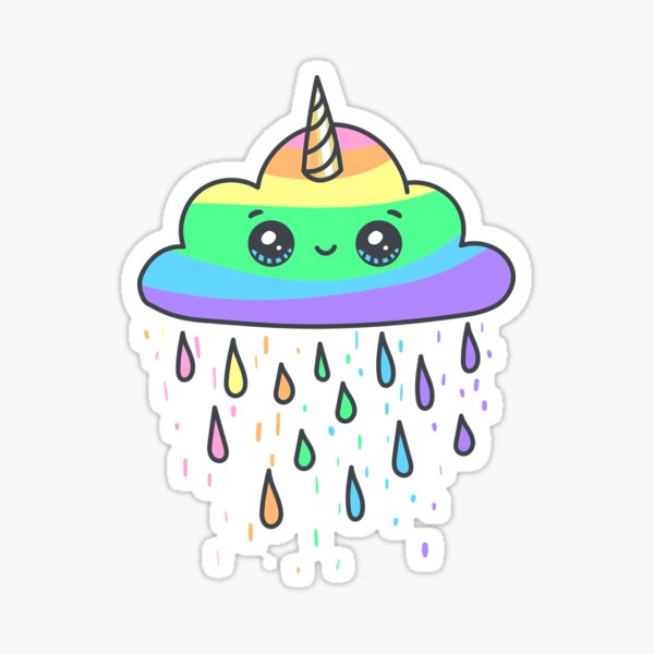 Rainbow cloud Sticker