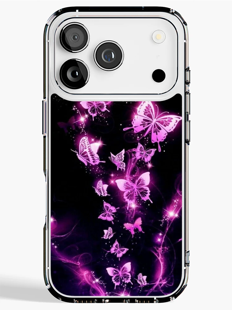 Thumbnail 1 of 5, iPhone Case, Neon Butterflies designed and sold by ReesDesigns.
