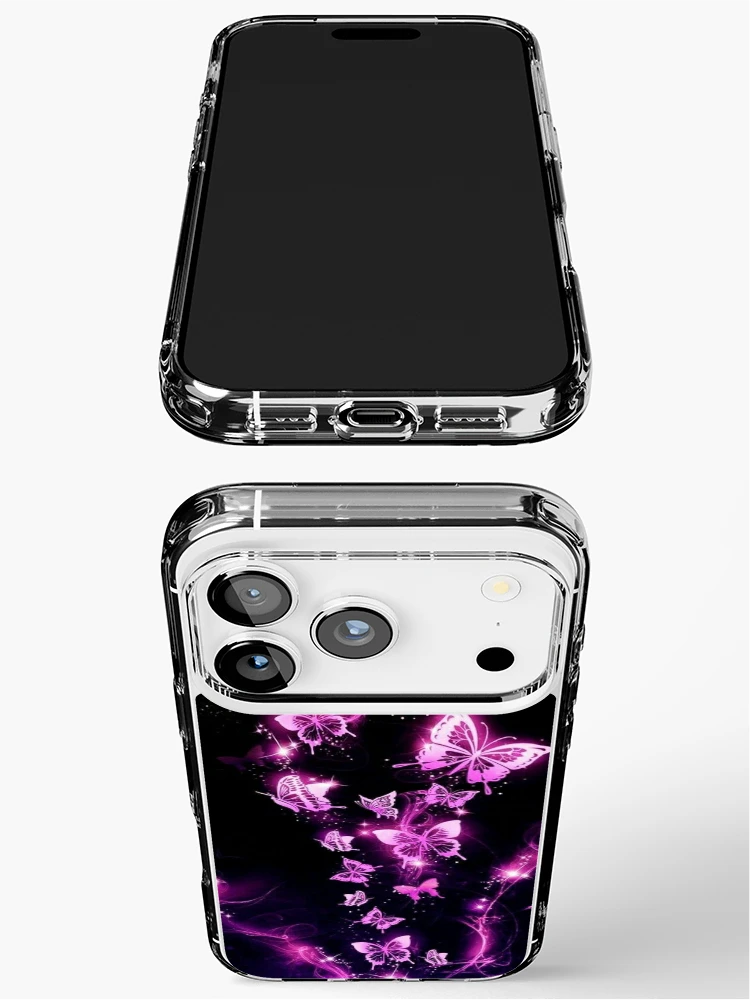 Thumbnail 3 of 5, iPhone Case, Neon Butterflies designed and sold by ReesDesigns.