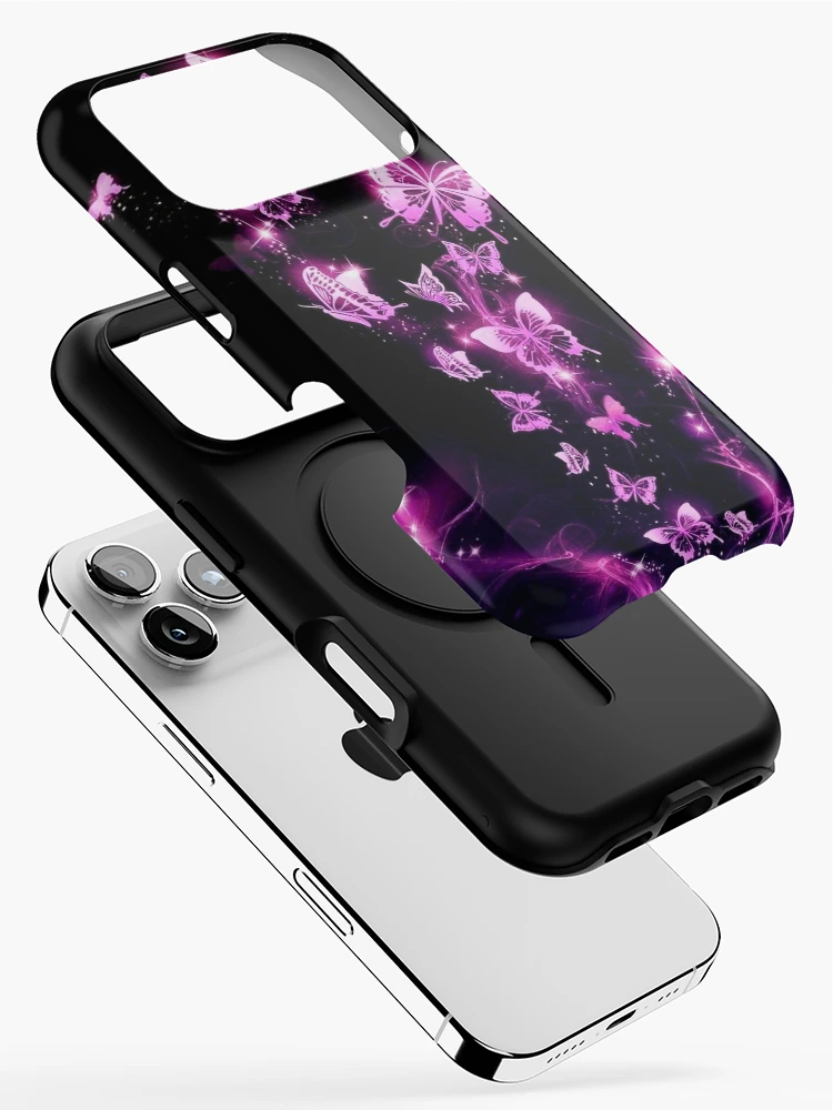 Thumbnail 2 of 4, iPhone Case, Neon Butterflies designed and sold by ReesDesigns.