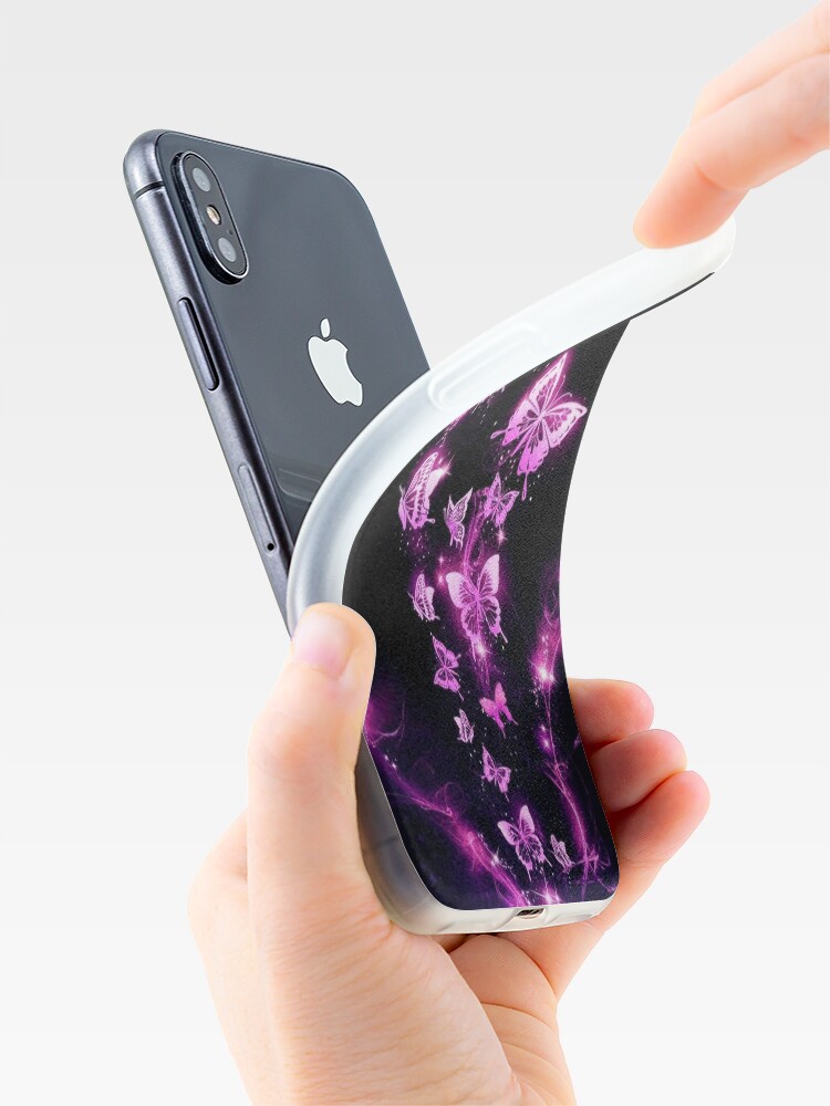 Alternate view of Neon Butterflies iPhone Case & Cover