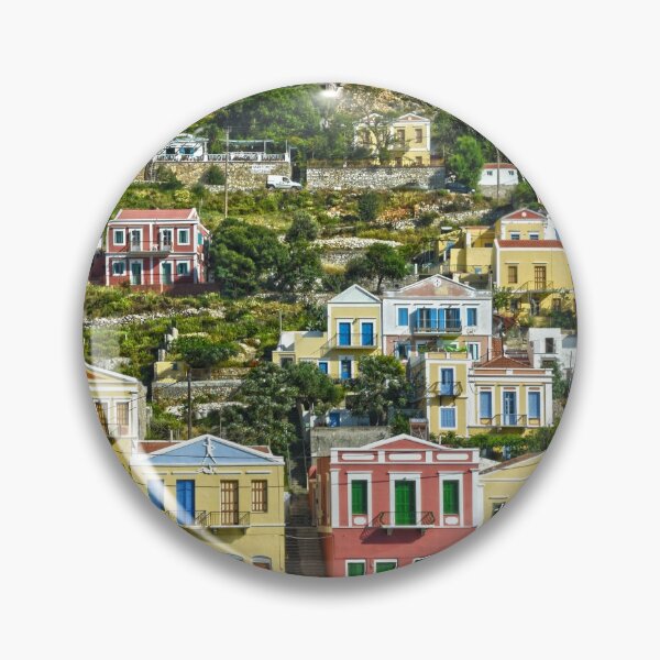 Item preview, Colorful world of houses on Symi designed and sold by ARTmanhART.
