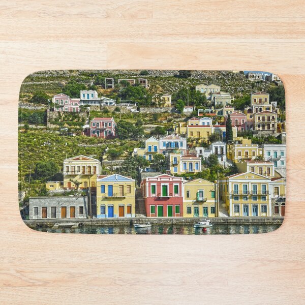 Item preview, Colorful world of houses on Symi designed and sold by ARTmanhART.