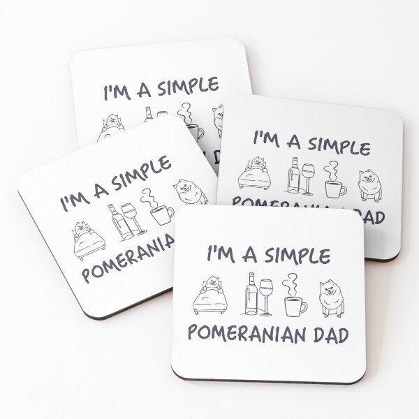 Item preview, I'm A Simple Pomeranian DAD Love Wine Coffee designed and sold by SiRaGeckoDesign.