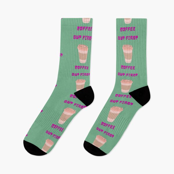 Item preview, But First....Coffee Pink Letters Design In Light Green designed and sold by LuckyKermit.