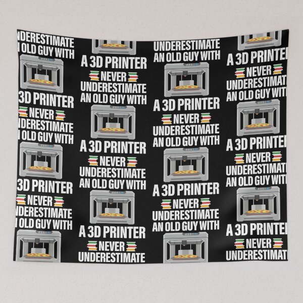 Item preview, Never Underestimate An Old Guy With A 3D Printer designed and sold by GravitiTees.