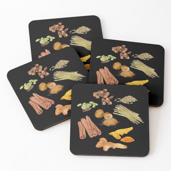 Item preview, Watercolor Illustration of a set of spices designed and sold by iswenyi.
