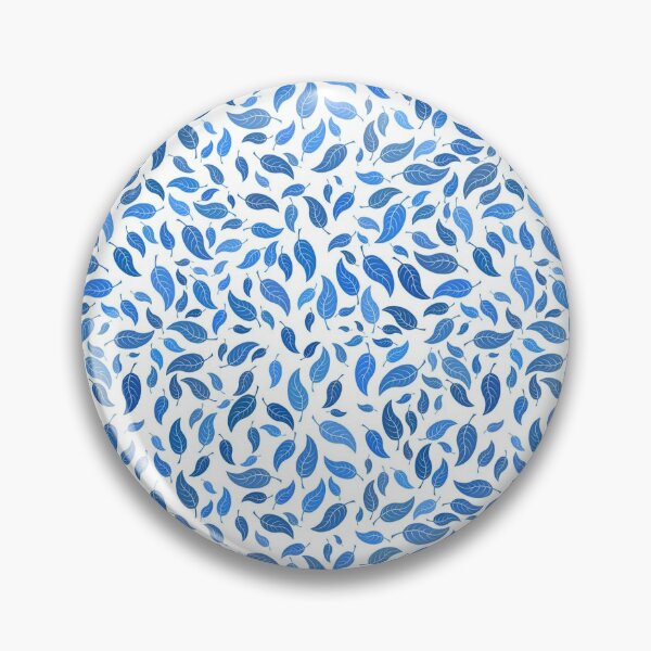 Artikelvorschau, Blaues Blattmuster entworfen und verkauft von AuthenticSloth.