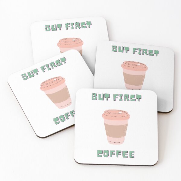 Item preview, But First....Coffee Light Green Letters Design designed and sold by LuckyKermit.