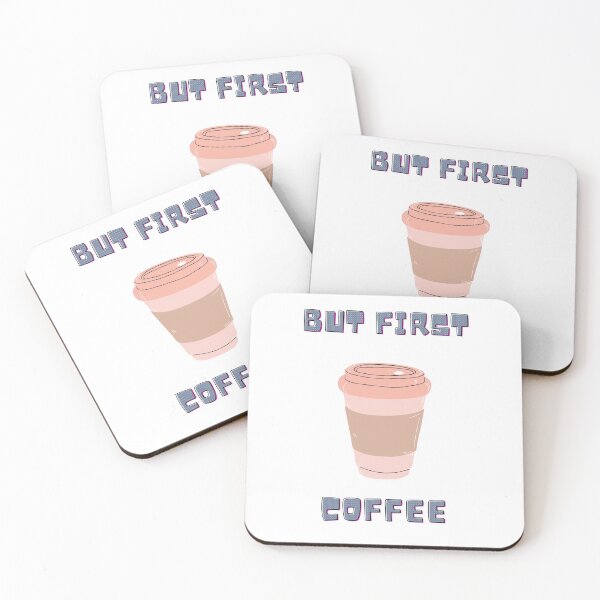 Item preview, But First....Coffee Blue Pattern Letters Design designed and sold by LuckyKermit.