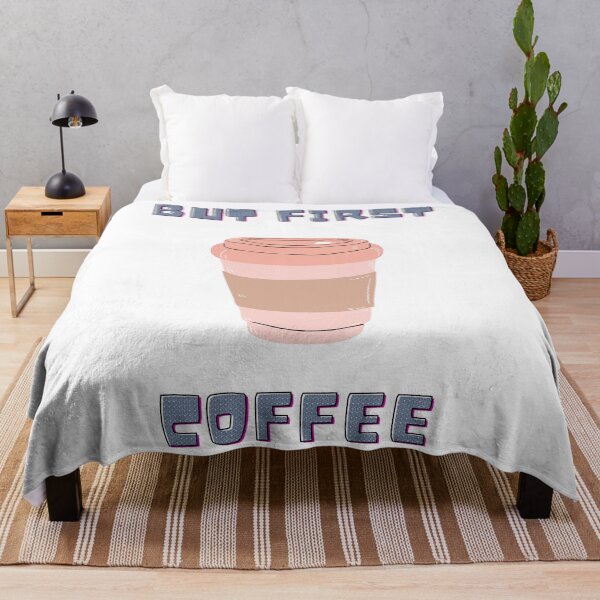 Item preview, But First....Coffee Blue Pattern Letters Design designed and sold by LuckyKermit.