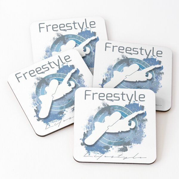 Item preview, Snowboarder Freestyle Lifestyle Blue on White designed and sold by FatSlugDesigns.