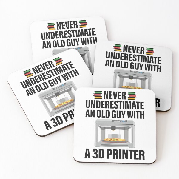 Item preview, Never Underestimate An Old Guy With A 3D Printer FFM designed and sold by GravitiTees.