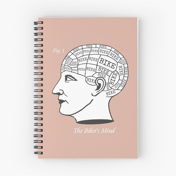 Item preview, The Biker's Mind Phrenology Motorbike Motorcycle Bike designed and sold by WibbleDesign.