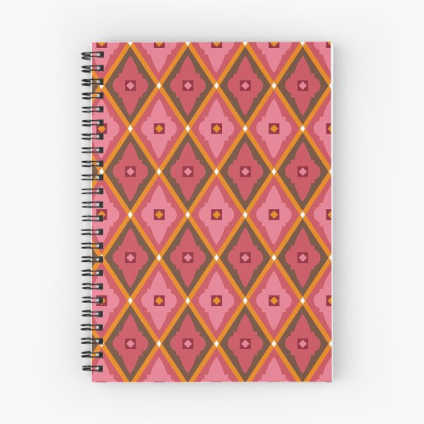 Aperçu de l'œuvre Motif géométrique abstrait diamant rouge, orange et rose créée et vendue par colorofmagic.